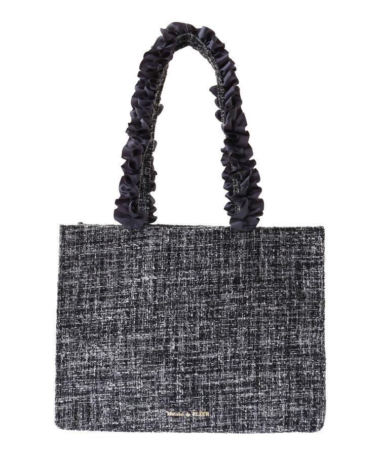 Maison de FLEUR「EC限定ツイードフリルスクエアトートMバッグ」|トートバッグ|