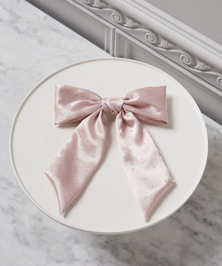 Maison de FLEUR「ランダムビジューリボンバレッタ」|その他|ピンク