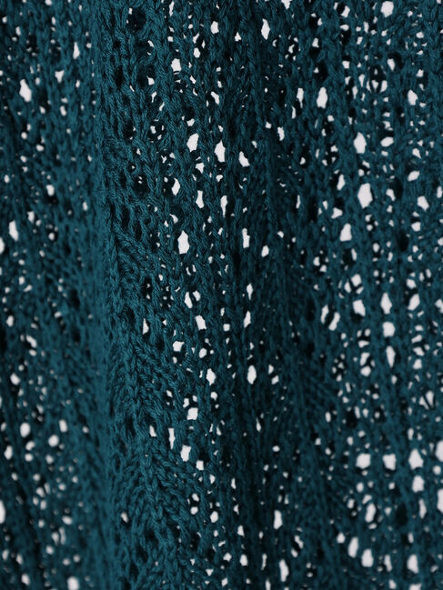  「Vネック透かし編みニットカーディガン」|カーディガン|