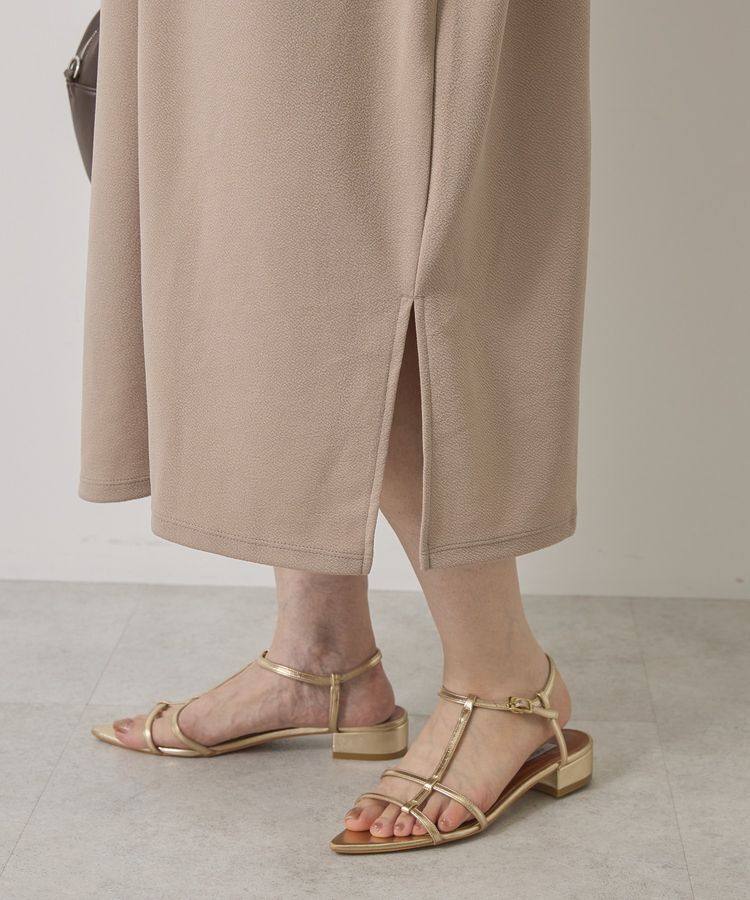 AMERICAN HOLIC「ジョーゼット半袖タックワンピース」|ワンピース|