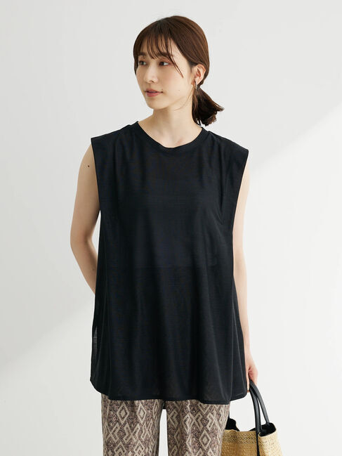 Green Parks「ノースリーブシアーカットプルオーバー」|Tシャツ・カットソー|