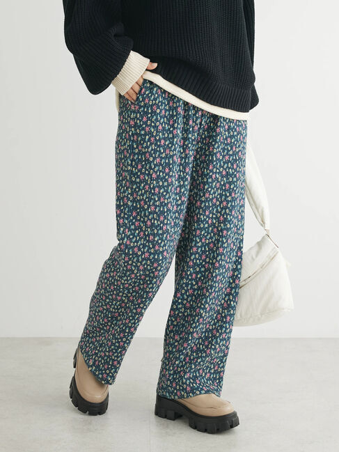 Green Parks「・SUGAR　SPOON　コバナプリーツベロアパンツ」|その他|Blue