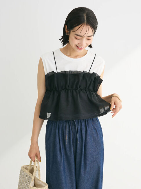 Green Parks「汗染み防止ノースリーブプルオーバー」|Tシャツ・カットソー|