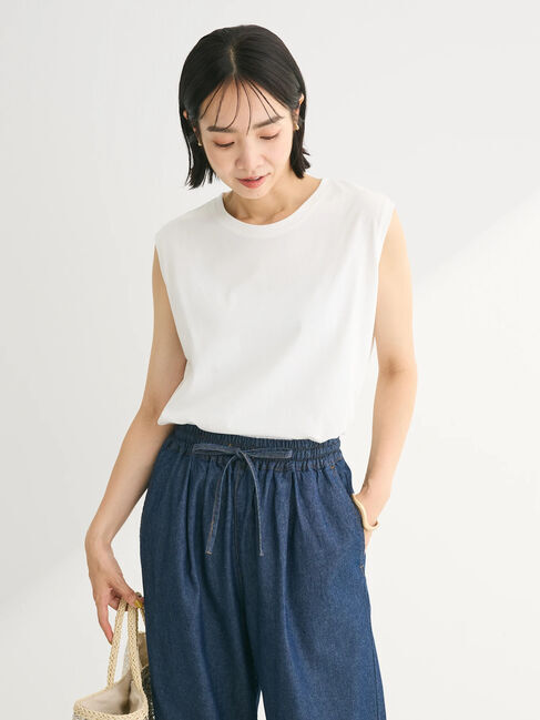 Green Parks「汗染み防止ノースリーブプルオーバー」|Tシャツ・カットソー|