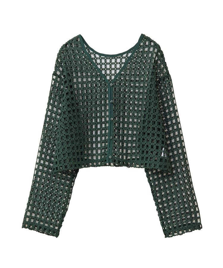 Green Parks「・SUGAR　SPOON　2wayフラワーメッシュカーデ」|カーディガン|