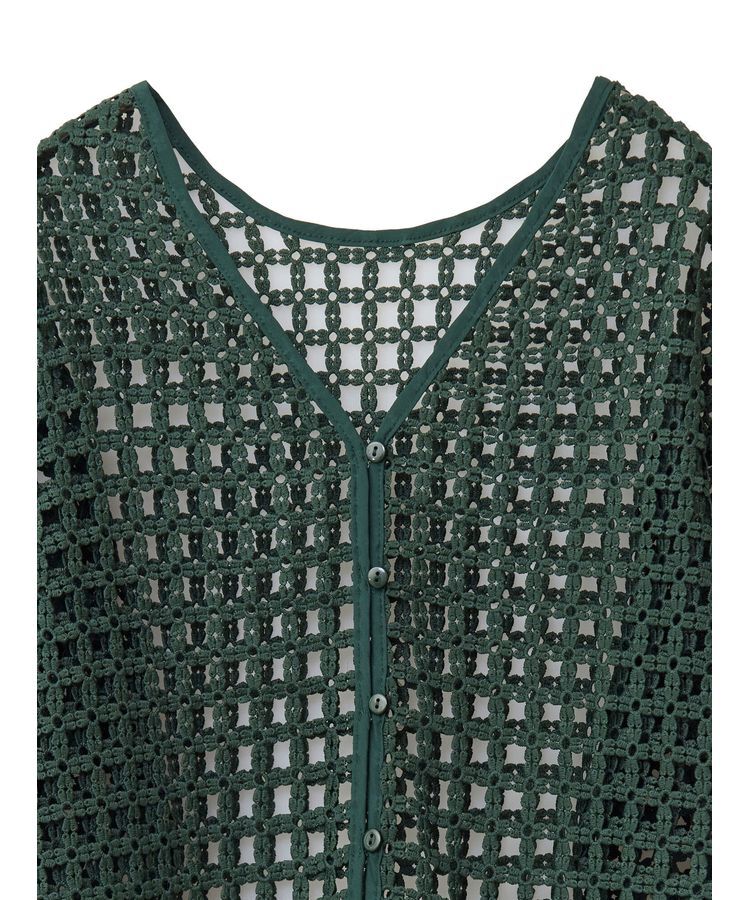 Green Parks「・SUGAR　SPOON　2wayフラワーメッシュカーデ」|カーディガン|