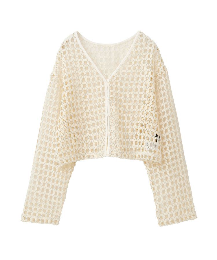 Green Parks「・SUGAR　SPOON　2wayフラワーメッシュカーデ」|カーディガン|