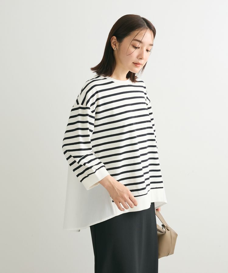 Green Parks「布帛切り替えフレアカットプルオーバー」|Tシャツ・カットソー|