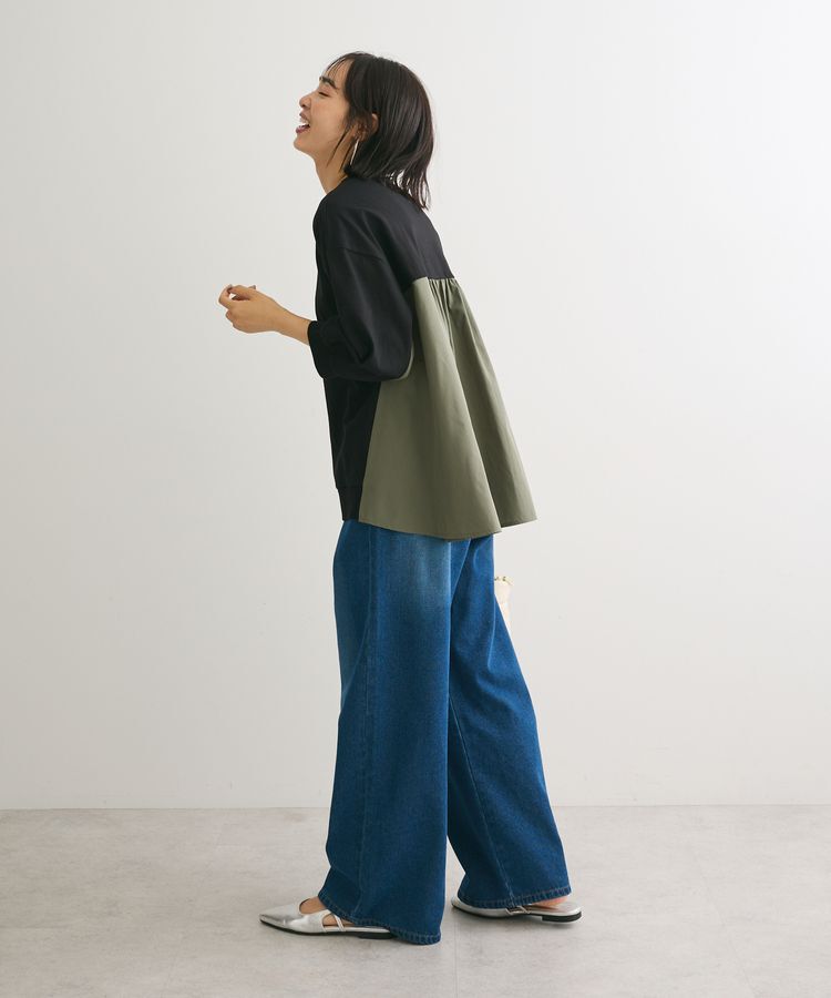 Green Parks「布帛切り替えフレアカットプルオーバー」|Tシャツ・カットソー|