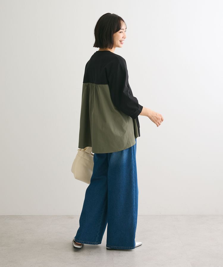 Green Parks「布帛切り替えフレアカットプルオーバー」|Tシャツ・カットソー|