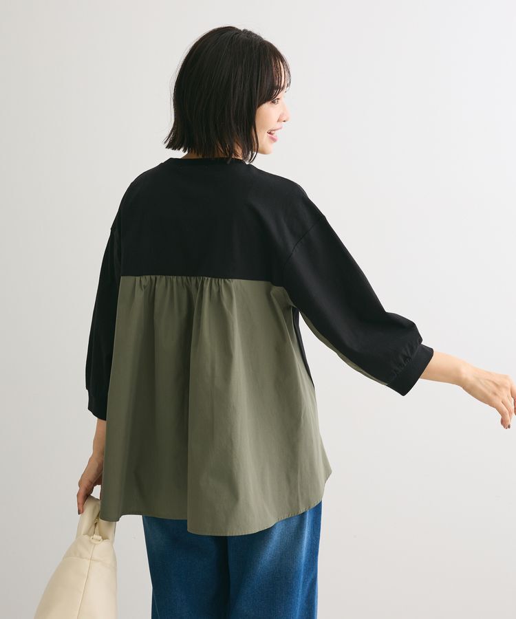 Green Parks「布帛切り替えフレアカットプルオーバー」|Tシャツ・カットソー|