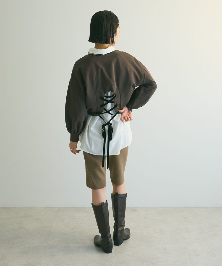 armonia「armonia.バックレースアップスウェット」|スウェット・ジャージ|