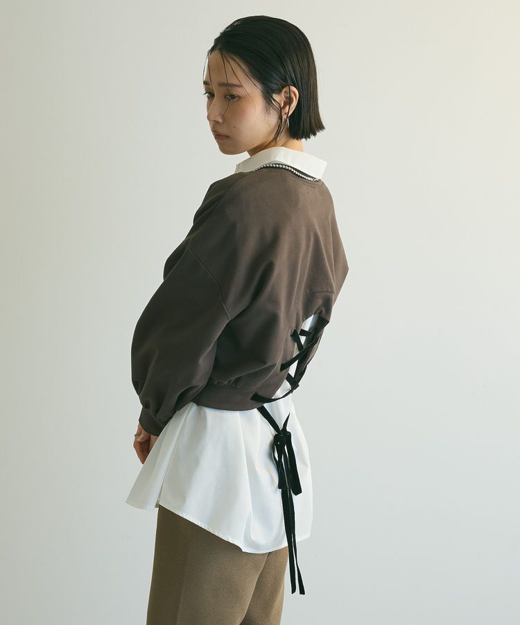 armonia「armonia.バックレースアップスウェット」|スウェット・ジャージ|