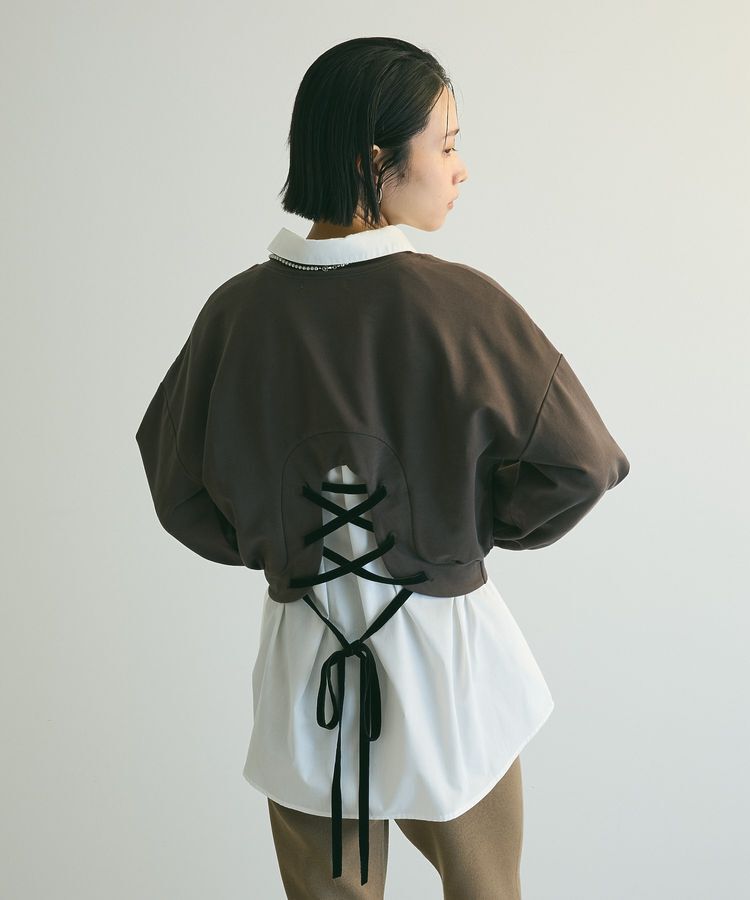 armonia「armonia.バックレースアップスウェット」|スウェット・ジャージ|