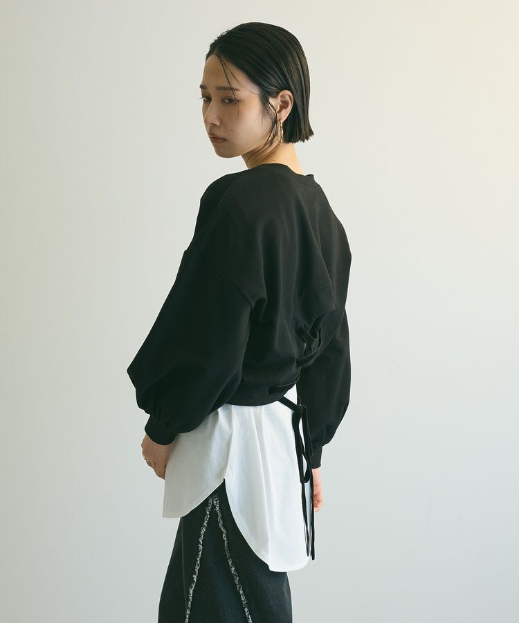 armonia「armonia.バックレースアップスウェット」|スウェット・ジャージ|Black