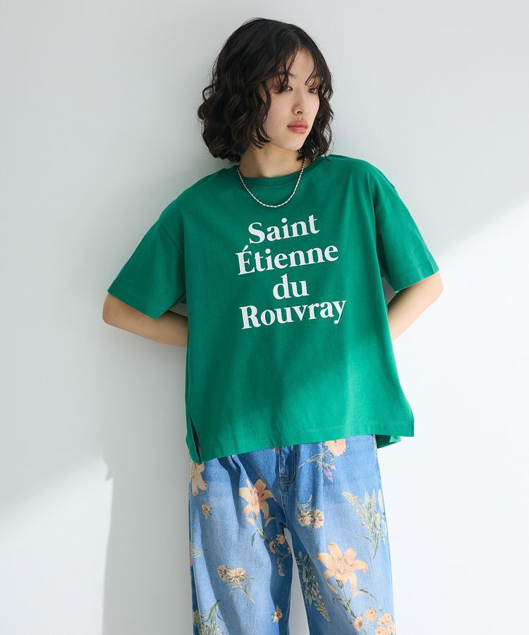 Green Parks「多段フェミニンロゴボックスTシャツ」|Tシャツ・カットソー|