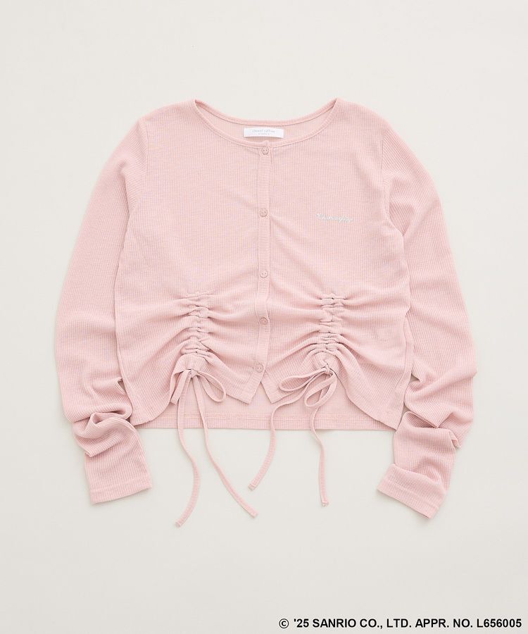 Green Parks「チャーミーキティ/フロントギャザーシアーカーディガン」|カーディガン|