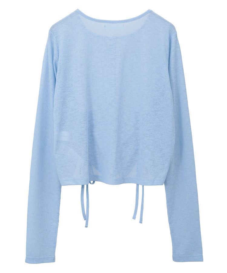 Green Parks「チャーミーキティ/フロントギャザーシアーカーディガン」|カーディガン|