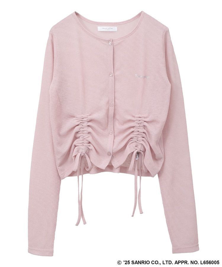 Green Parks「チャーミーキティ/フロントギャザーシアーカーディガン」|カーディガン|