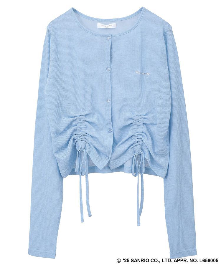 Green Parks「チャーミーキティ/フロントギャザーシアーカーディガン」|カーディガン|