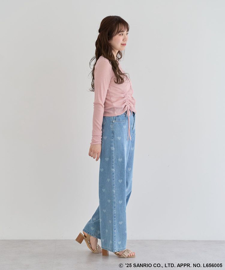 Green Parks「チャーミーキティ/フロントギャザーシアーカーディガン」|カーディガン|