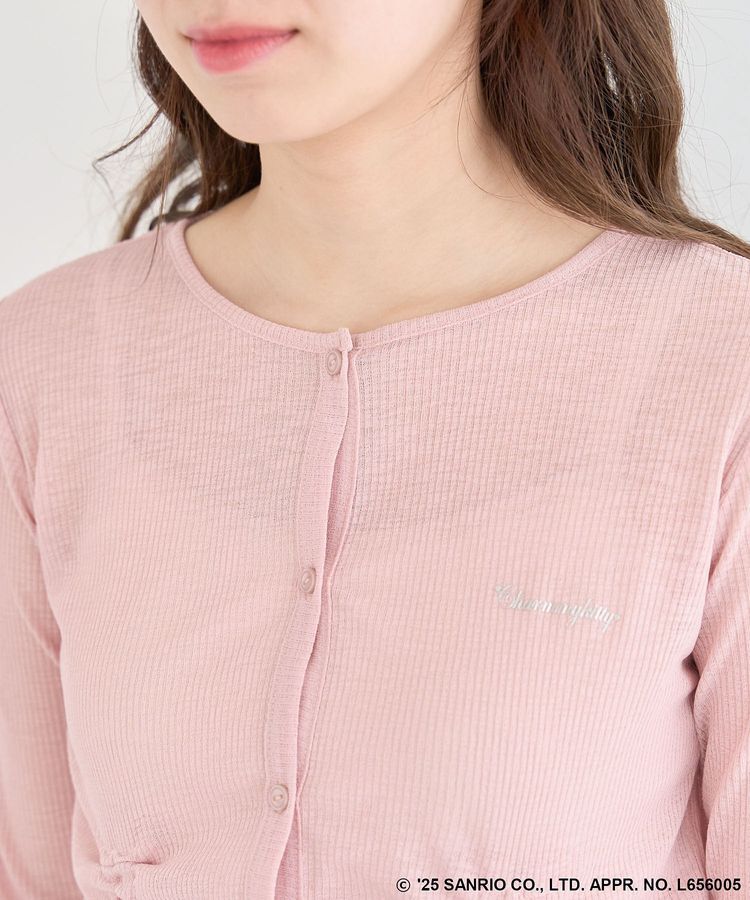 Green Parks「チャーミーキティ/フロントギャザーシアーカーディガン」|カーディガン|