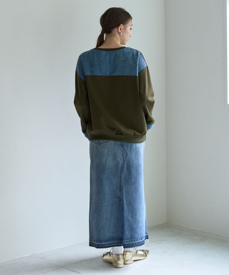 Editt by YECCA VECCA「クリアコーティングデニムロングスカート」|スカート|