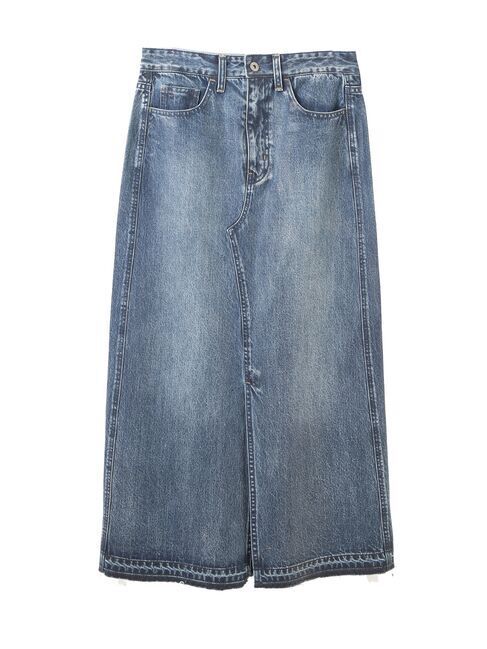 Editt by YECCA VECCA「クリアコーティングデニムロングスカート」|スカート|