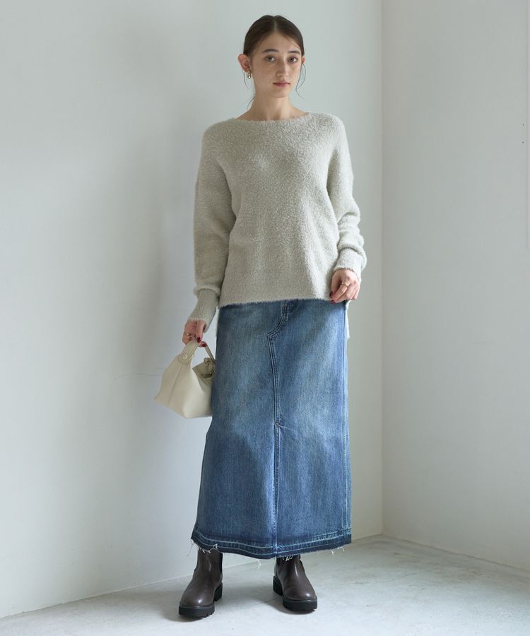 Editt by YECCA VECCA「クリアコーティングデニムロングスカート」|スカート|