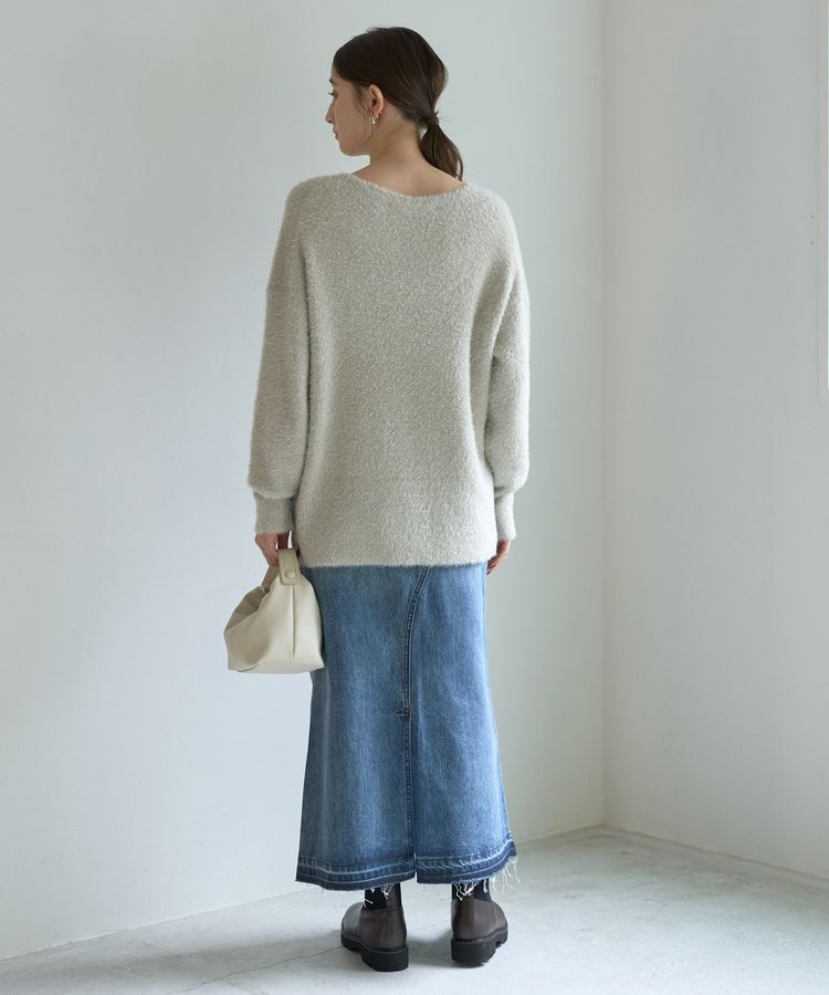 Editt by YECCA VECCA「クリアコーティングデニムロングスカート」|スカート|