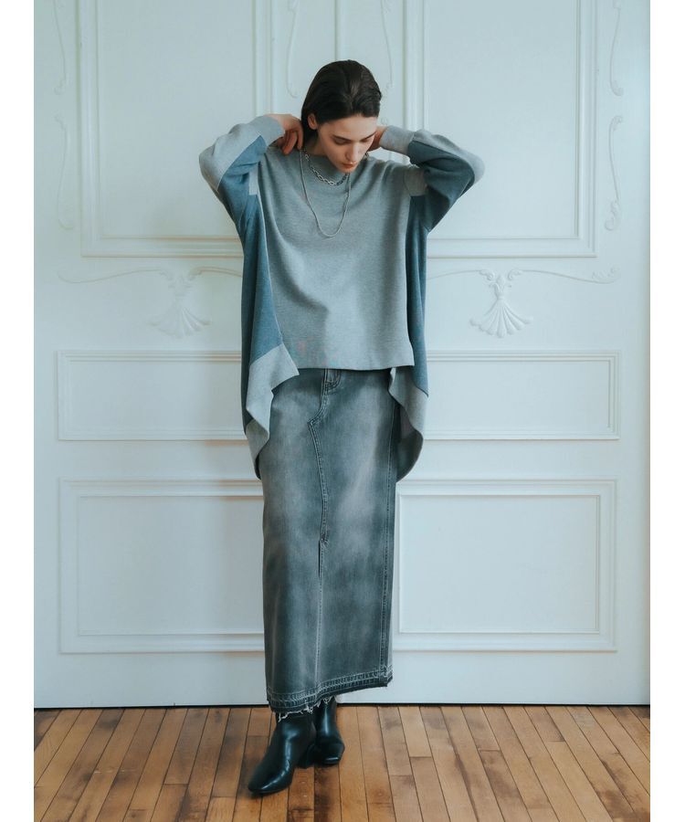 Editt by YECCA VECCA「クリアコーティングデニムロングスカート」|スカート|