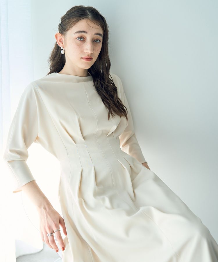 YECCA VECCA「タックデザインドレス」|ワンピース|