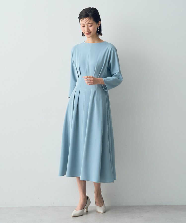 YECCA VECCA「タックデザインドレス」|ワンピース|