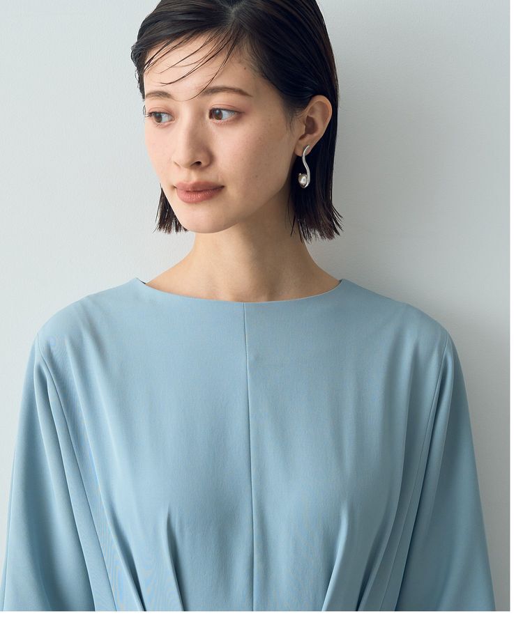 YECCA VECCA「タックデザインドレス」|ワンピース|