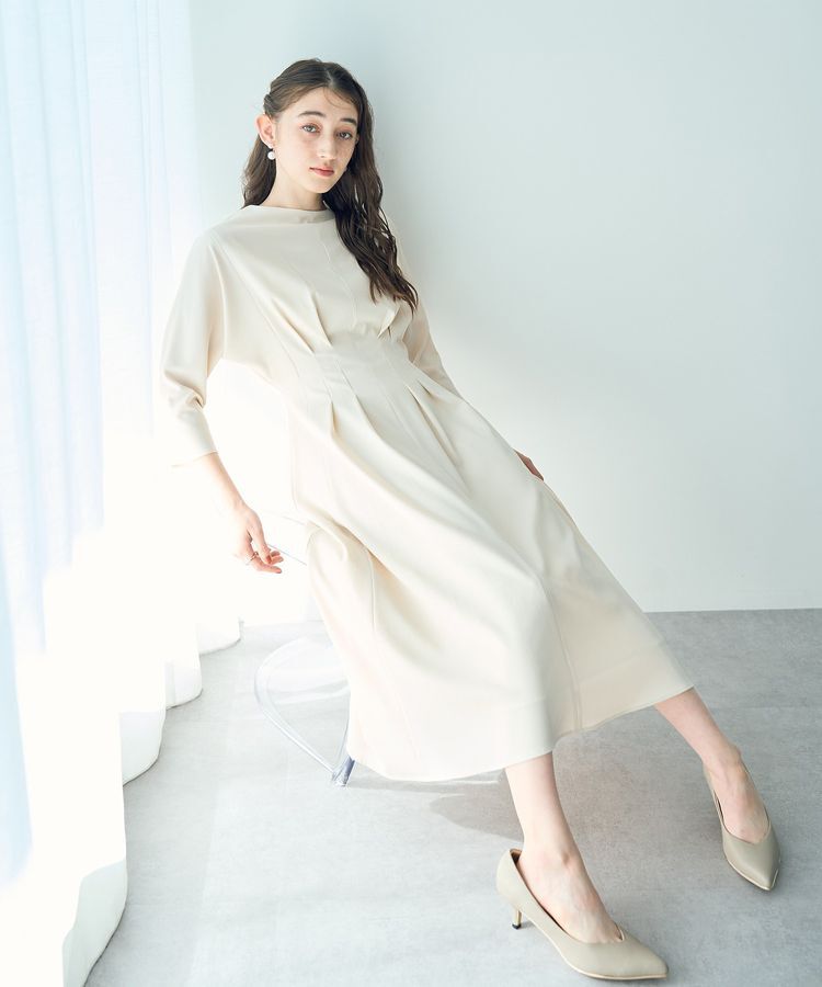YECCA VECCA「タックデザインドレス」|ワンピース|