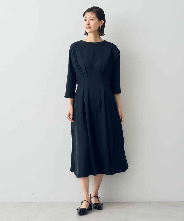 YECCA VECCA「タックデザインドレス」|ワンピース|