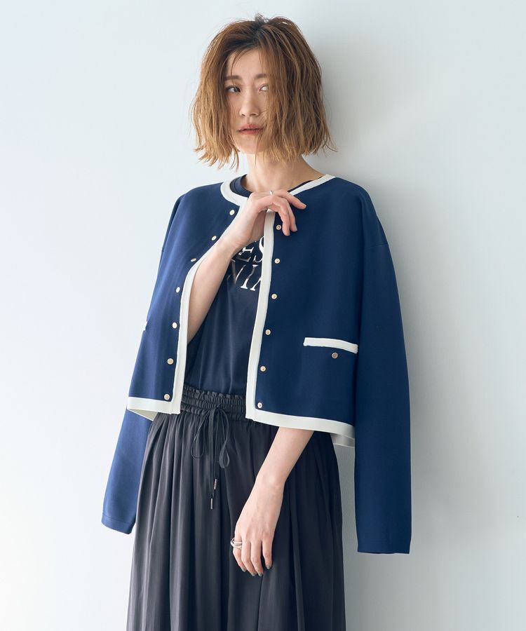 YECCA VECCA「ジャケットライクカーディガン」|カーディガン|