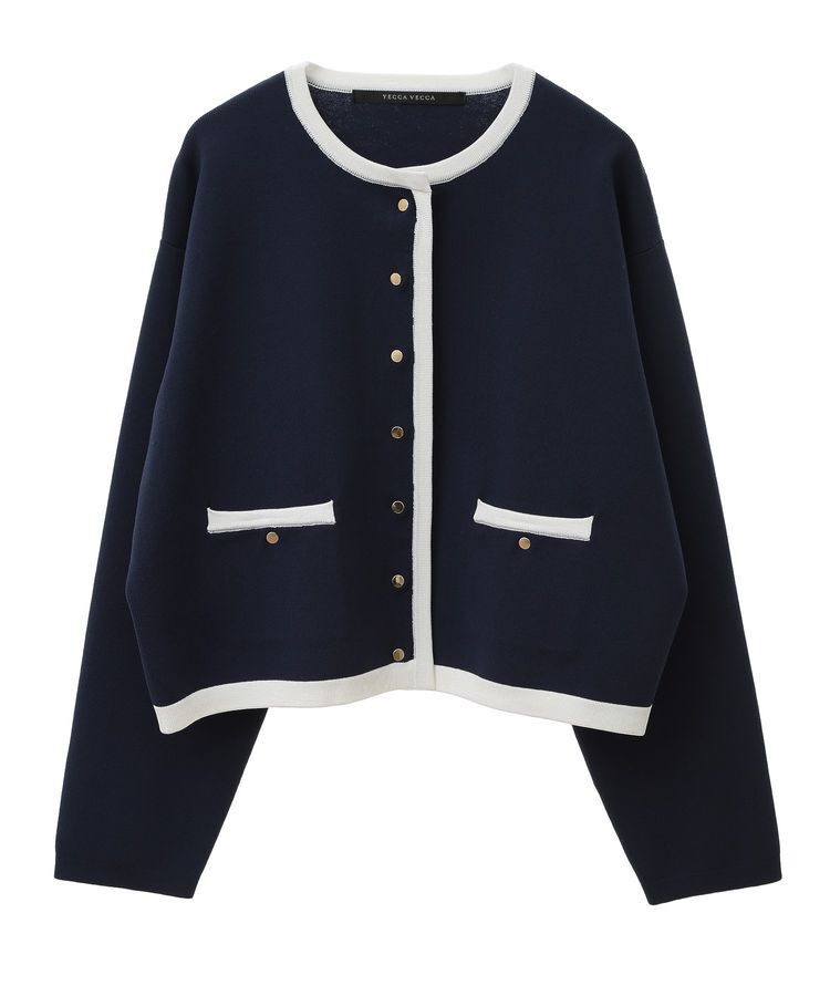 YECCA VECCA「ジャケットライクカーディガン」|カーディガン|
