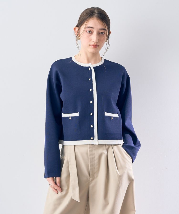 YECCA VECCA「ジャケットライクカーディガン」|カーディガン|