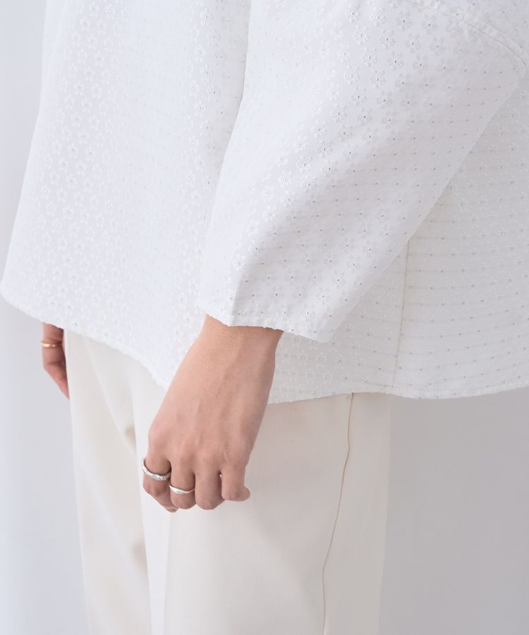 YECCA VECCA「フラワージャガードブラウス」|シャツ・ブラウス|