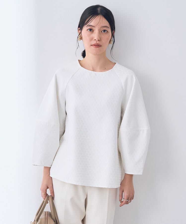 YECCA VECCA「フラワージャガードブラウス」|シャツ・ブラウス|