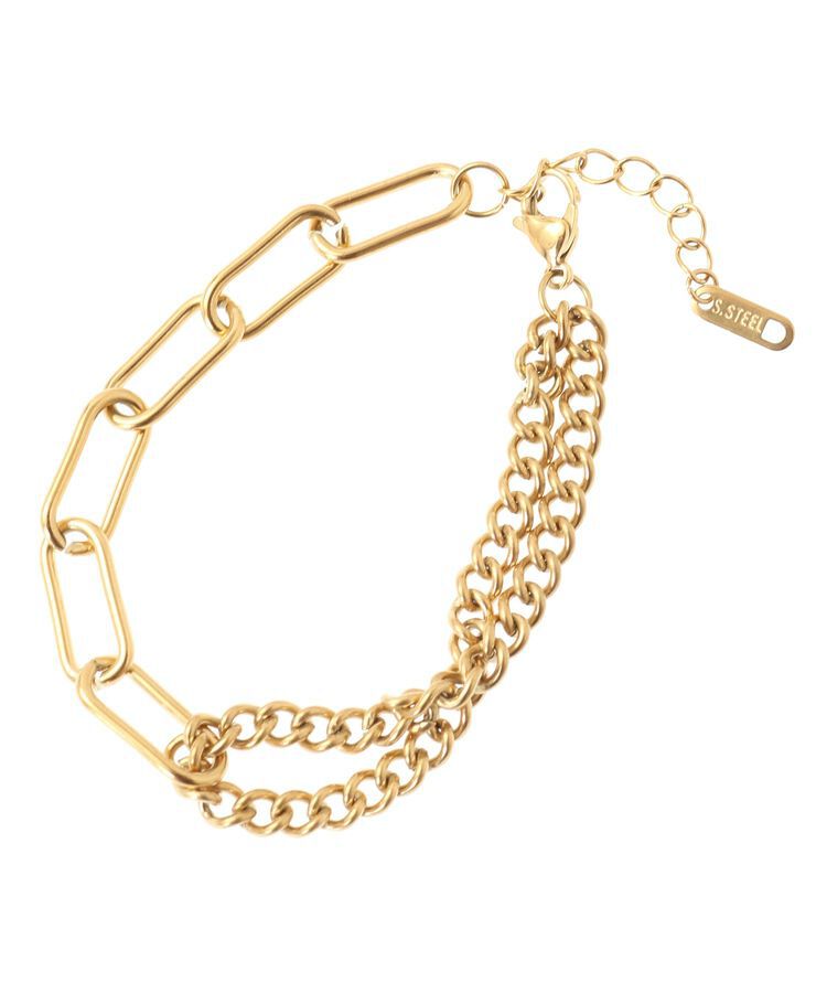 YECCA VECCA「コンビチェーンステンレスブレスレット」|ブレスレット・バングル|