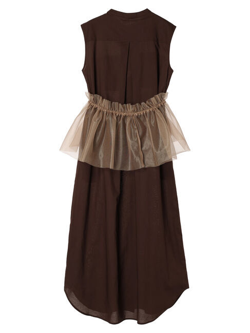 GARAGE OF GOOD CLOTHING「【日本製】チュールラップスカート付ノースリーブワンピースB」|ワンピース|