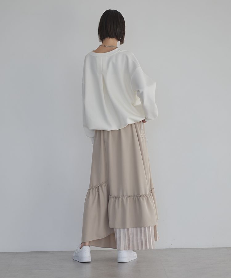 GARAGE OF GOOD CLOTHING「シフトヘムロングスカート」|フレア|