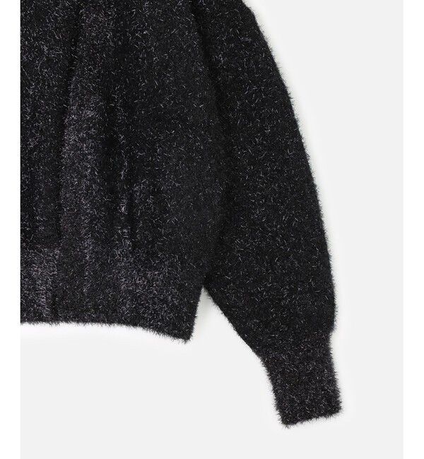 allureville「シャギーメッシュショートトッパー」|カーディガン|