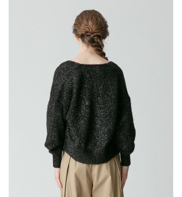 allureville「シャギーメッシュショートトッパー」|カーディガン|