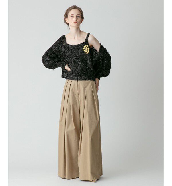 allureville「シャギーメッシュショートトッパー」|カーディガン|