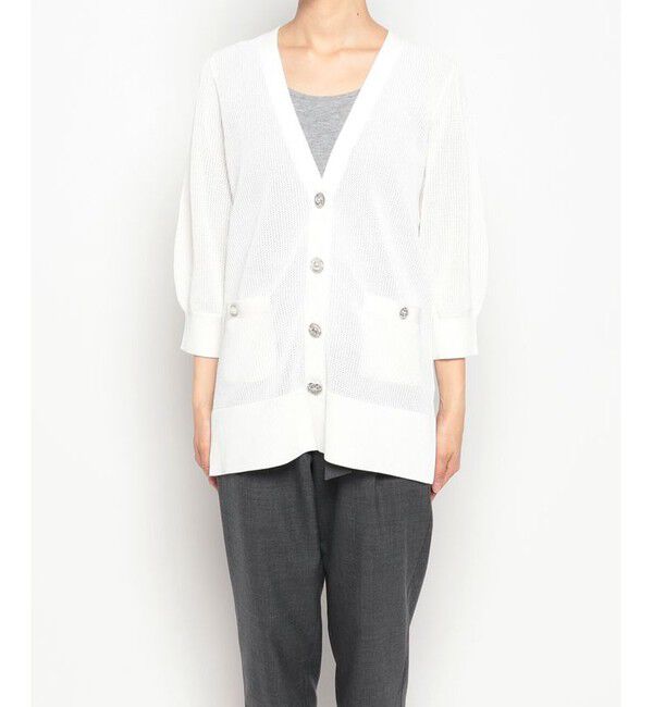 LOULOU WILLOUGHBY「【LOULOU WILLOUGHBY】RETE カーディガン BIJOUX釦」|カーディガン|