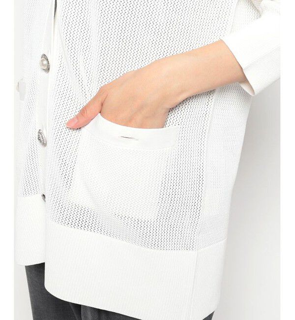 LOULOU WILLOUGHBY「【LOULOU WILLOUGHBY】RETE カーディガン BIJOUX釦」|カーディガン|