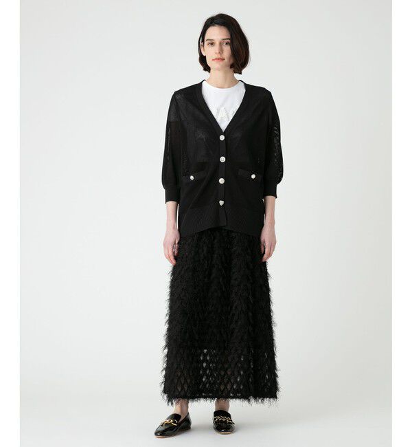 LOULOU WILLOUGHBY「【LOULOU WILLOUGHBY】RETE カーディガン BIJOUX釦」|カーディガン|